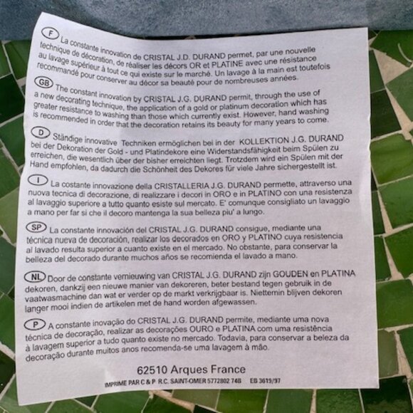 J G DURAND CRISTAL GLASSES FRANCE - Picture 6 of 9